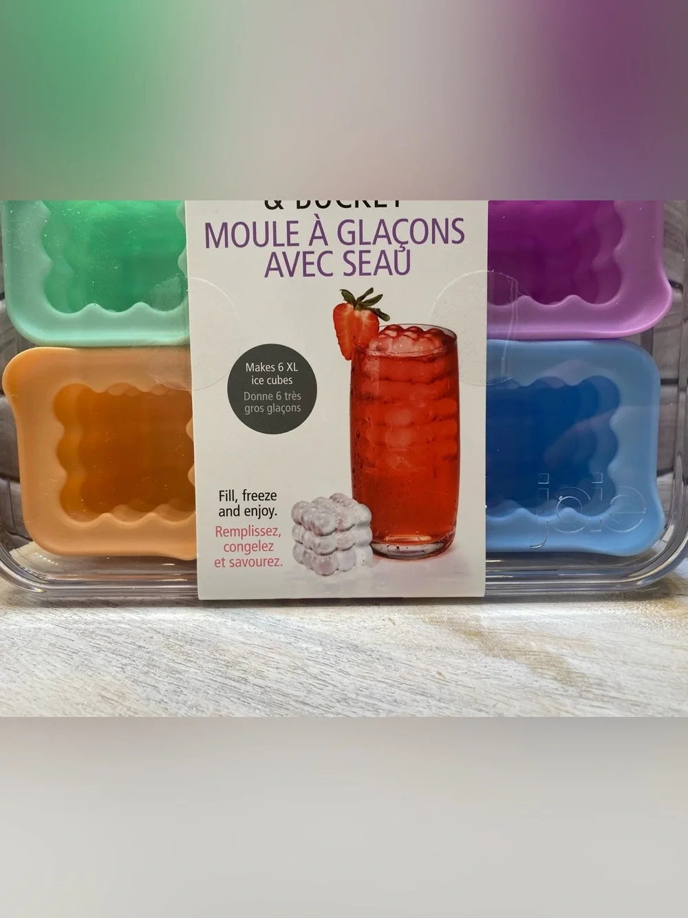 Joie ❤️ (6) XL BUBBLE ICE MOLD & BUCKET BPA FREE NWT